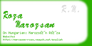 roza marozsan business card